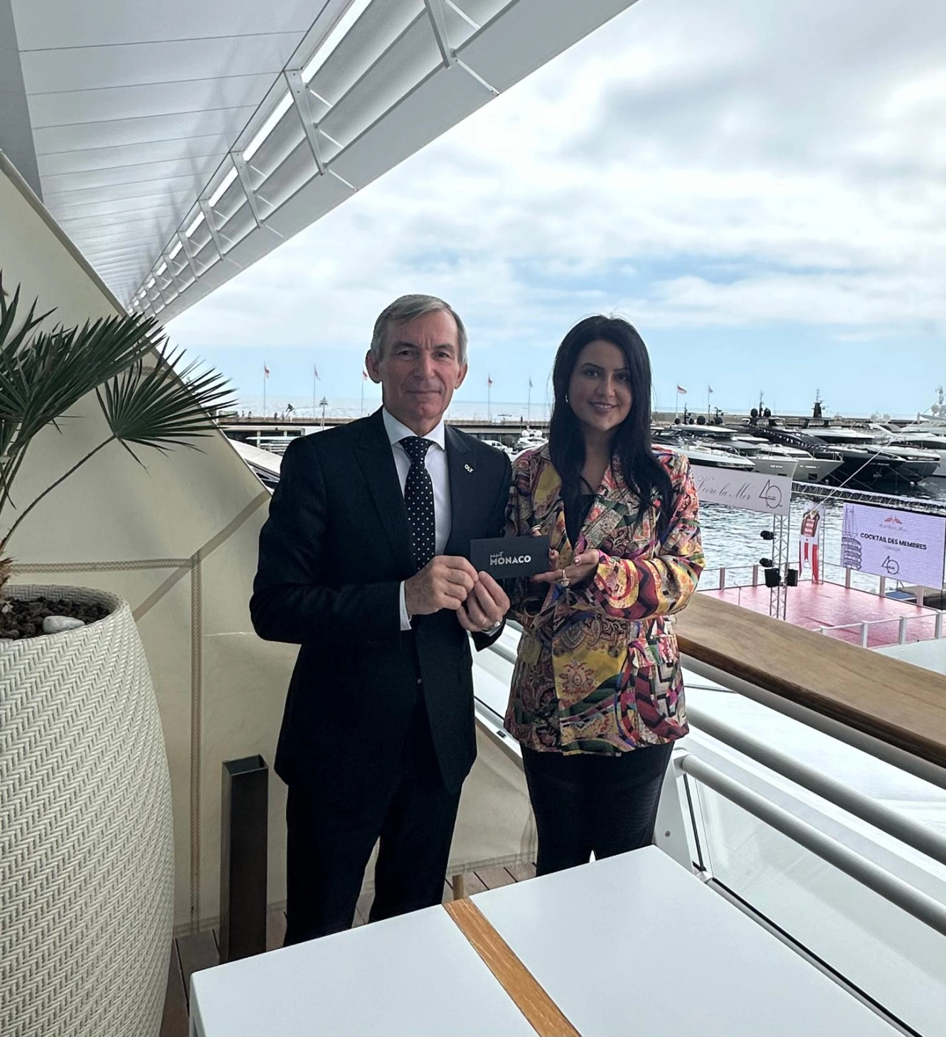 H.E. Mr. Didier GAMERDINGER with Mrs. Amruta FADNAVIS