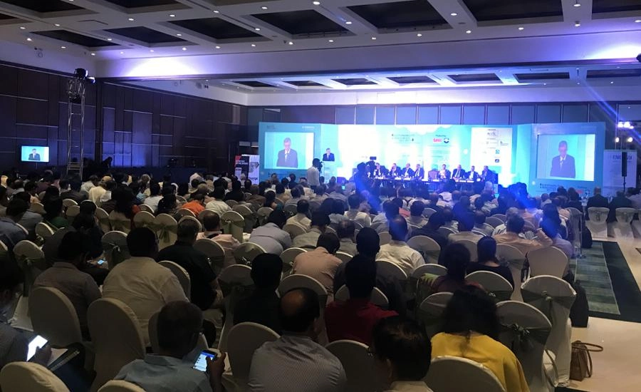 H.E. Mr Patrick Médecin, Monaco’s Ambassador to India, speaking at the 12th Environment and Energy Conclave © DR