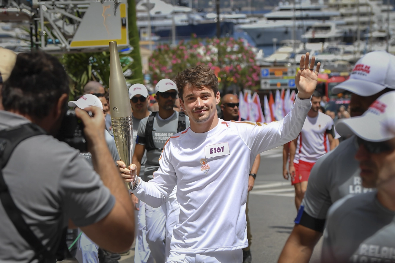 La flamme Olympique à Monaco 2024