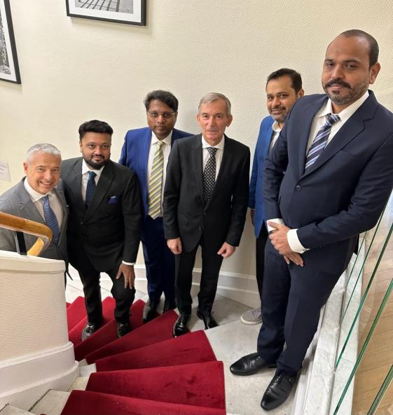 H.E. Mr. D. GAMERDINGER in Monaco with an Indian delegation from Mumbai